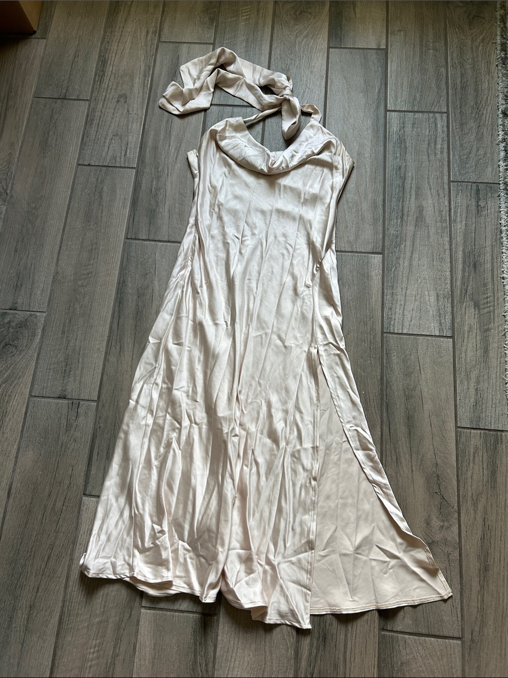 Hello Molly Cream Halter Maxi Dress